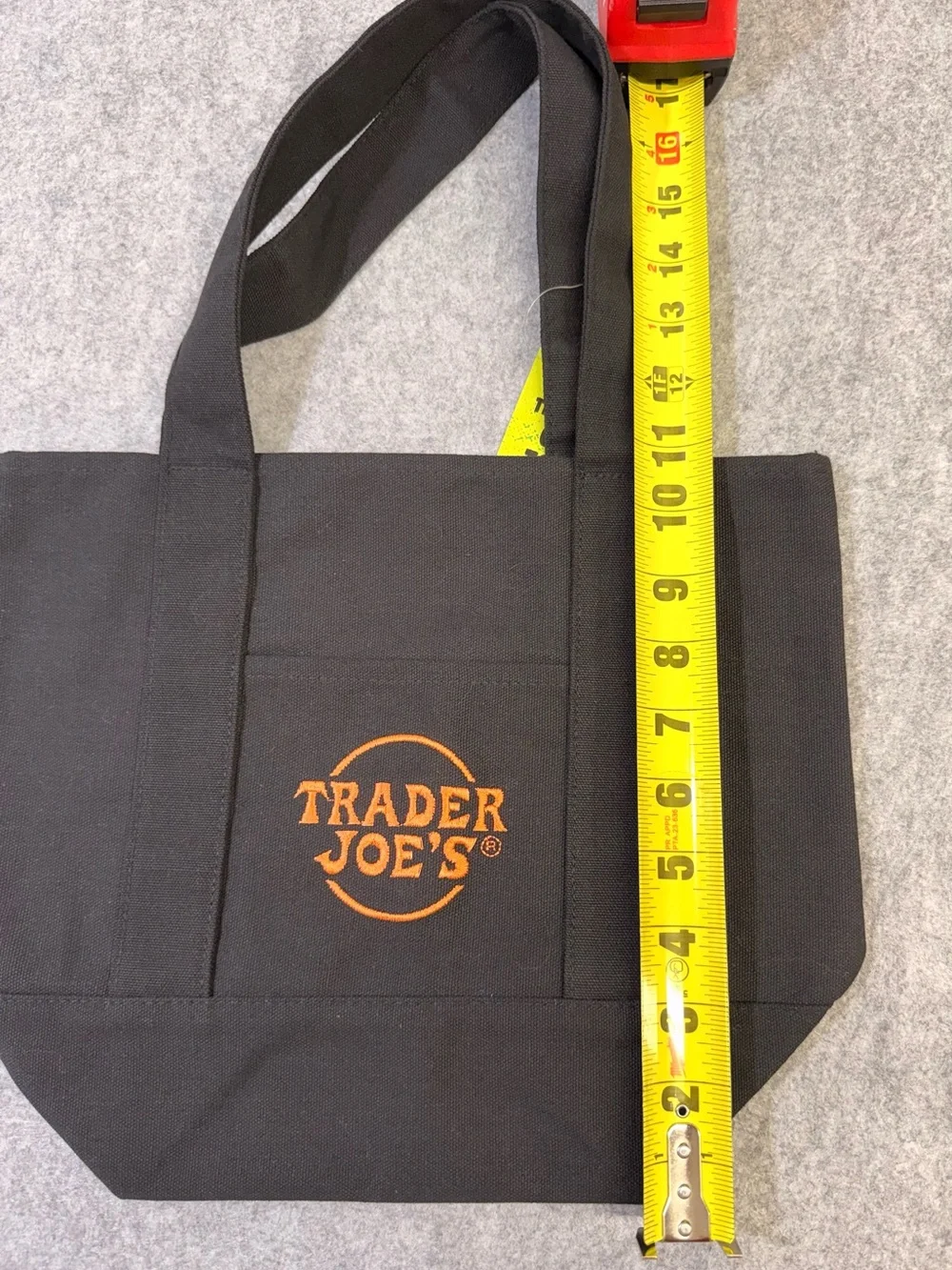 Trader Joe’s Trick or Treat Canvas Tote Bags Set of 2 Orange Black Halloween NWT